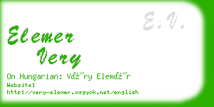 elemer very business card